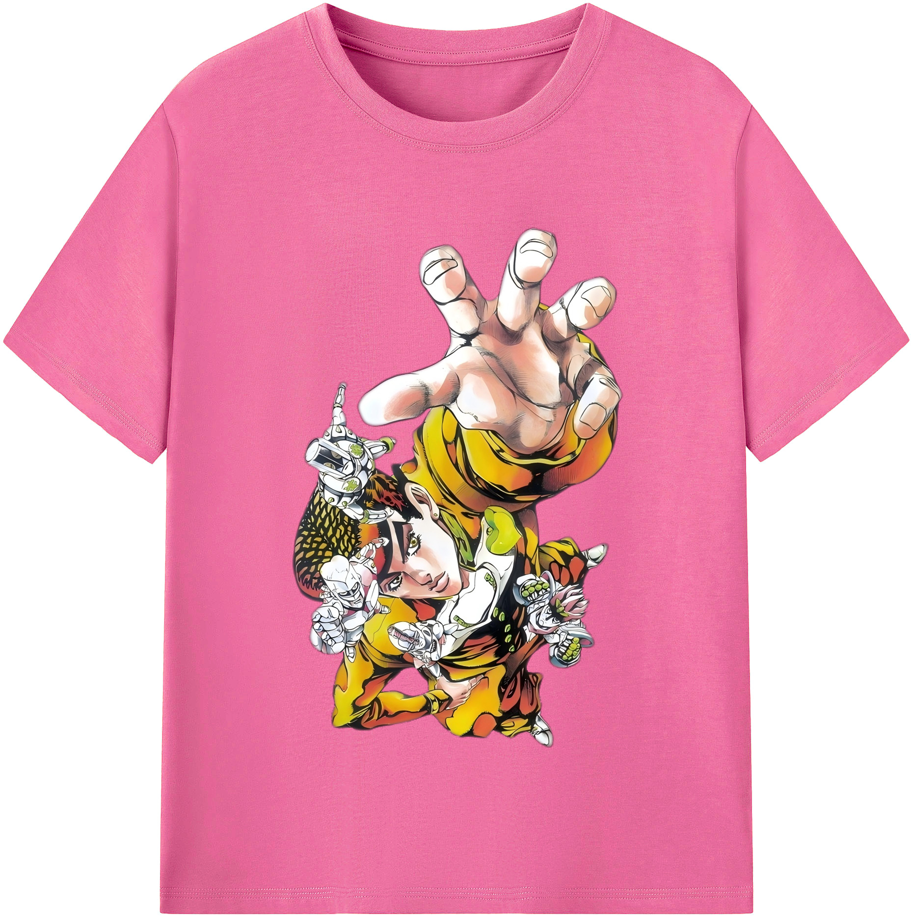 （画像用） ジョジョの奇妙な冒険 ひがしかた じょうすけ JoJo's Bizarre Adventure Higashikata Josuke レディースカジュアルプリントTシャツ（綿100％）